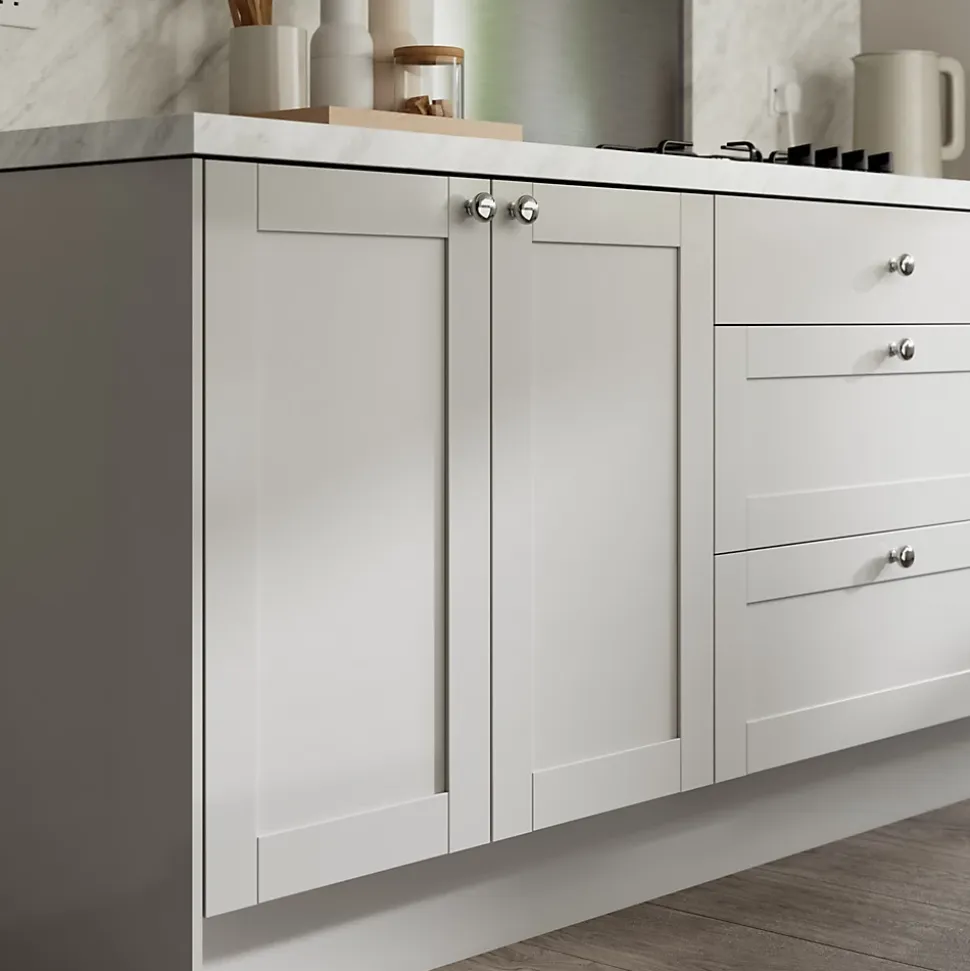 Panneau de finition colonne Goodhome Ash gris mat H. 240 cm x l. 60 cm x Ep. 16 mm