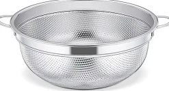 Passoire de cuisine de 20 cm en acier inoxydable avec poignées