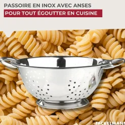 Passoire inox 24 cm avec anses Fackelmann