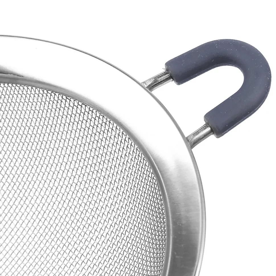 Passoire tamis inox/siliconne 9cm - Gris- 5five