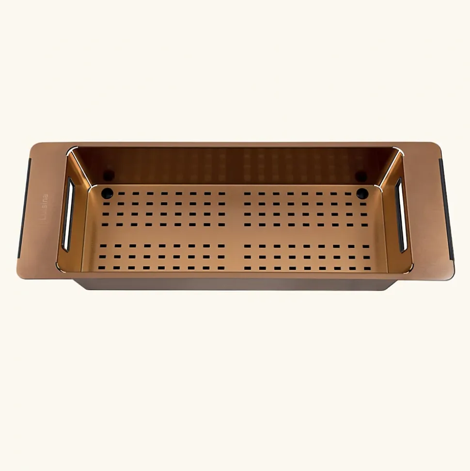 Passoire évier colander Luisina en inox PVD cuivre