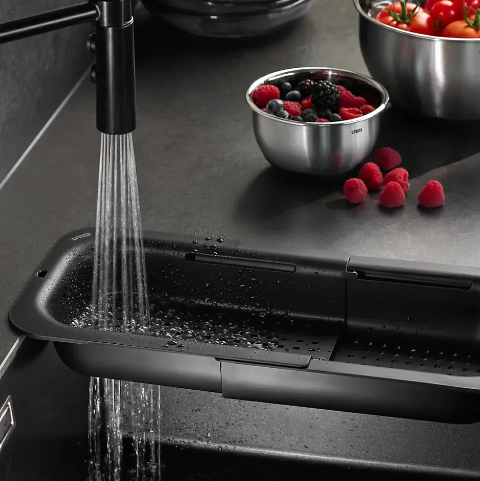 Passoire évier extensible colander Gefu DRENARE noir