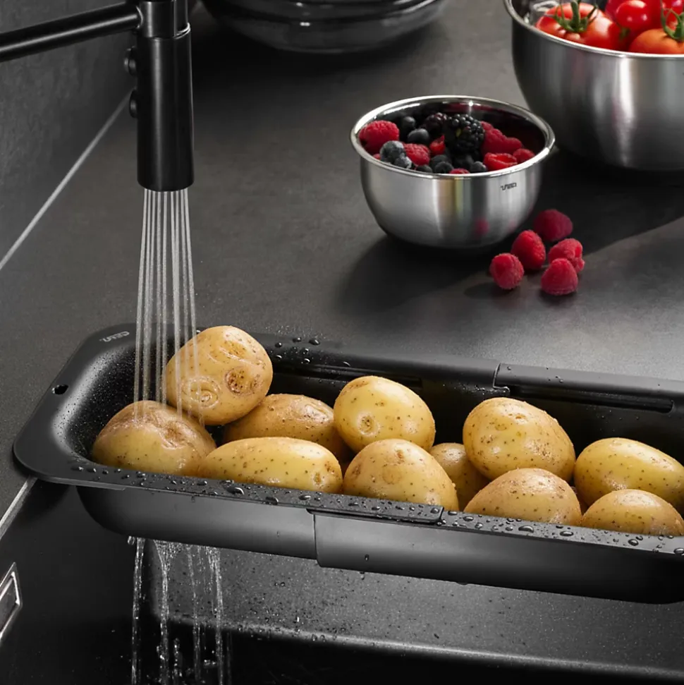 Passoire évier extensible colander Gefu DRENARE noir