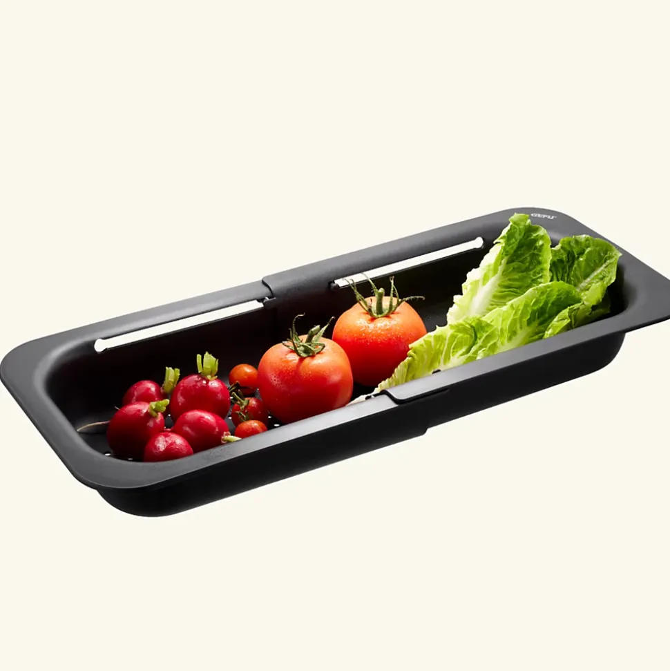 Passoire évier extensible colander Gefu DRENARE noir