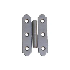 Paumelle espagnole à nœud roulé MONIN droite 80 x 45 mm percée et fraisée acier brut 457150