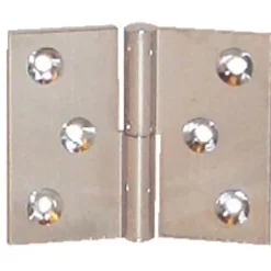 Paumelle laiton chromé 50x40mm gauche nœud de 6mm axe acier - PO5240S03