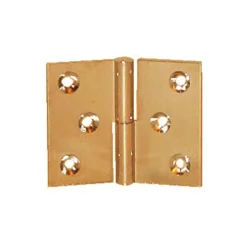 Paumelle laiton poli 40x50mm droite nœud de 6mm axe acier - PO4150S10