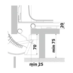 Pédale ouverture porte cuisine MOUV' - pédale ouverture tiroir