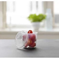 Petite boîte conservation congélation ronde 300 ml - Transparent