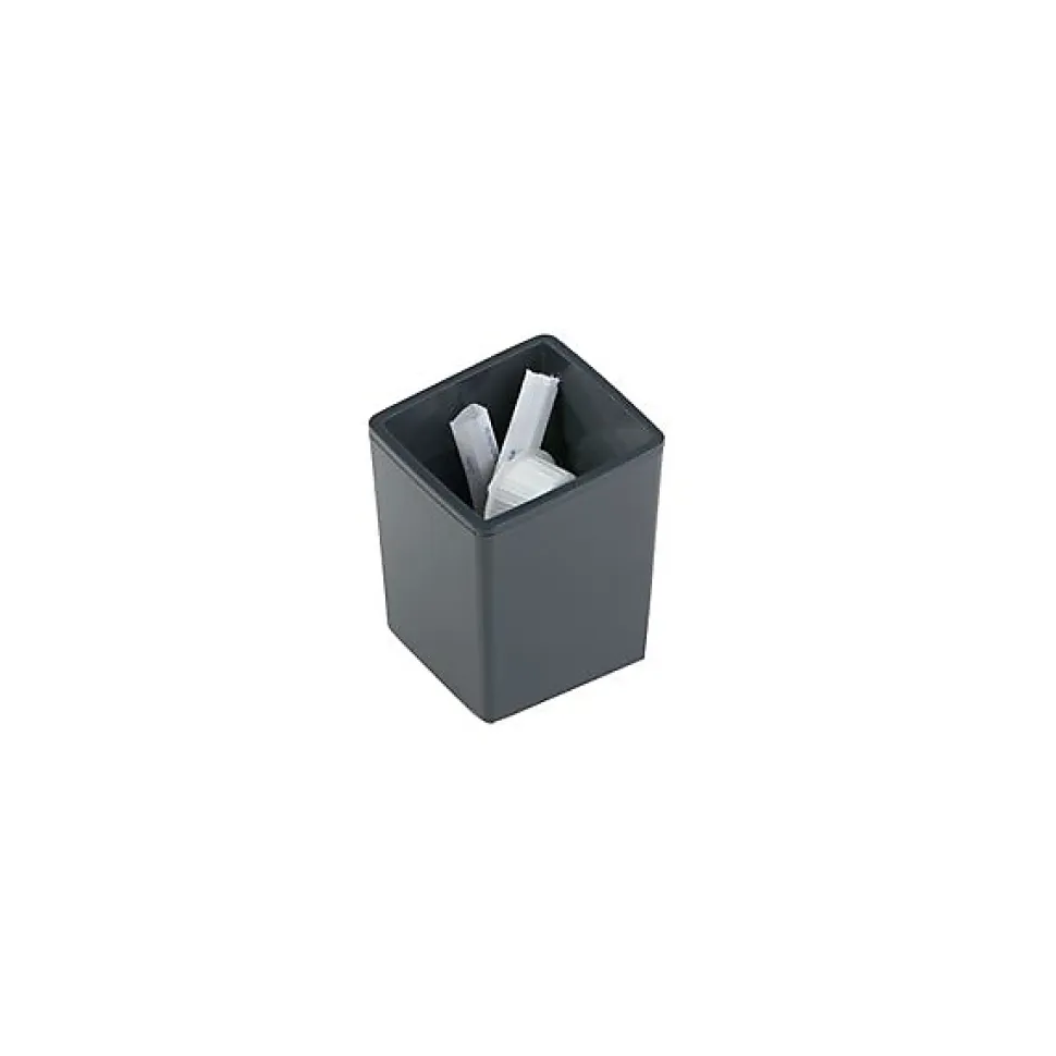 Petite poubelle de table rectangulaire en plastique