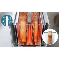 Philips Grille-pain avec réchauffe-viennoiseries série 3000, 900 W, blanc (HD2511/00)