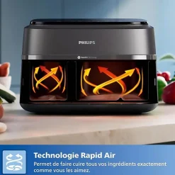 Philips Série 3000 Airfryer à double panier blanc (NA353/10)