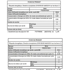 Piano de cuisson gaz 170l 5 feux inox Beko PS235315DX