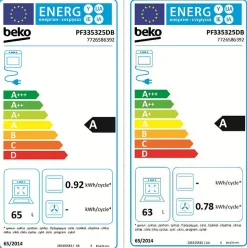 Piano de cuisson gaz 159l 7 feux noir Beko PF335325DB