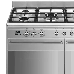 Piano de cuisson gaz 79L Concerto L. 90 x H. 90 cm SCB92MX8 Smeg inox