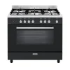Piano de cuisson mixte 104l 5 feux noir Glem GE960CVBK2