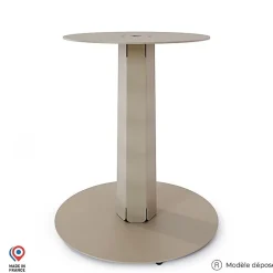 Pied central DECO-GEM pour table mange debout en acier finition époxy champagne à visser, H.86 cm