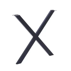 Pied de banc en croix Mottez en acier noir H. 40 cm