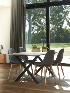 Pied de banc modèle X Mottez H. 40 cm métal noir