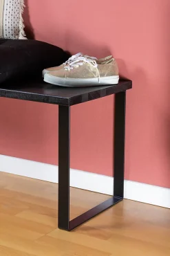 Pied de meuble cadre en acier noir Cime H. 40 cm