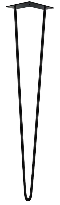 Pied de meuble en triangle en acier noir Cime H. 71 cm