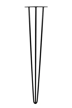 Pied de meuble en triangle en acier noir Cime H. 87 cm