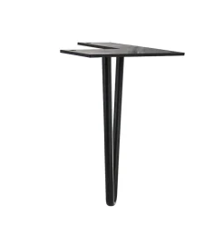 Pied de meuble en triangle en acier noir Cime H. 16 cm