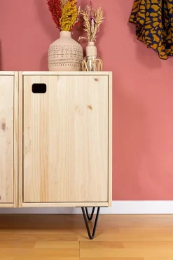 Pied de meuble en triangle en acier noir Cime H. 16 cm