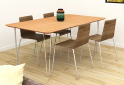 Pied de meuble filaire H. 71 cm Cime acier blanc