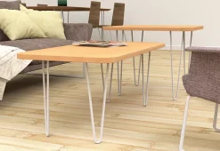 Pied de meuble filaire H. 50 cm Cime acier blanc