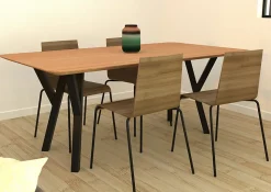 Pied de meuble Yes H. 71 cm Cime acier noir