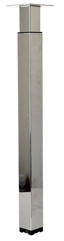 Pied de plan de travail carré en acier chromé Cime Zoom H. 70 / 110