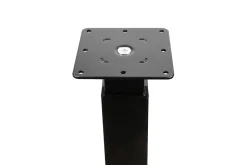 Pied de plan de travail carré en acier époxy noir Cime Zoom H. 70 / 110 cm