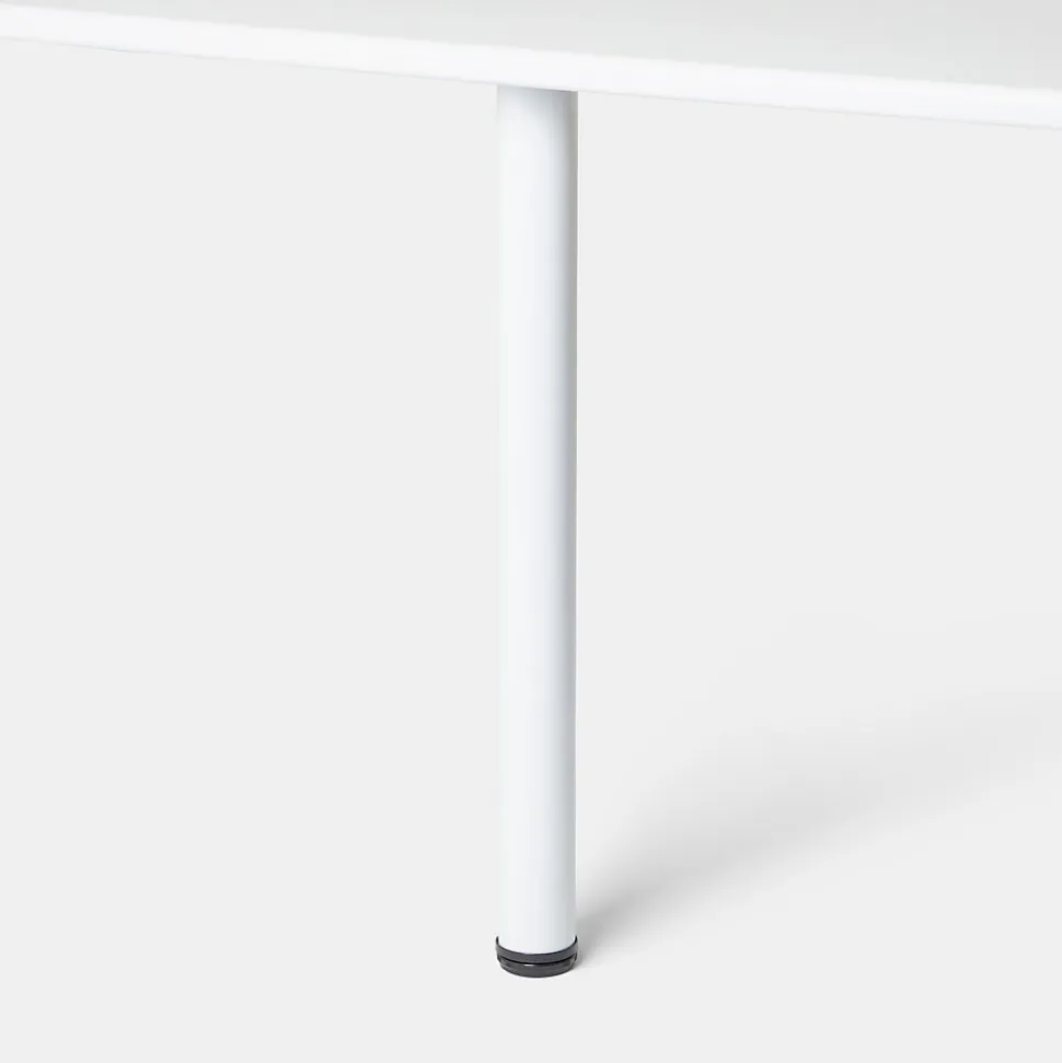 Pied de plan de travail GoodHome Nantua H. 87.5 cm / 90 cm x ø 6 cm blanc, 1 pièce