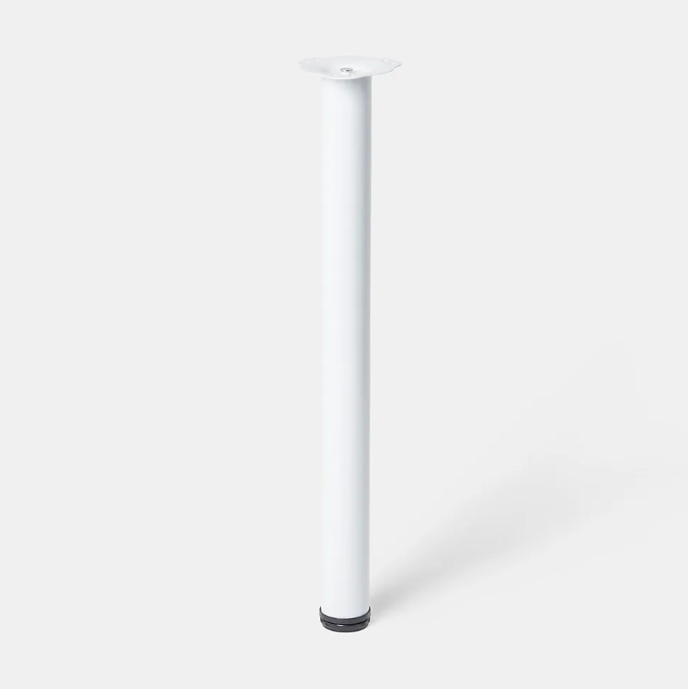 Pied de plan de travail GoodHome Nantua H. 87.5 cm / 90 cm x ø 6 cm blanc, 1 pièce