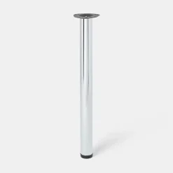 Pied de plan de travail GoodHome Nantua H. 87.5 cm / 90 cm x ø 6 cm chromé, 1 pièce