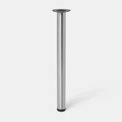 Pied de plan de travail GoodHome Nantua H. 87.5 cm / 90 cm x ø 6 cm brossé, 1 pièce