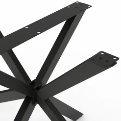 Pied de table araignée ALIX 130 cm métal noir design industriel