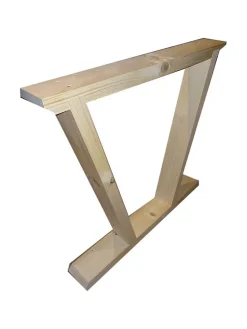 Pied de table bois brut L.79 x 7 H.4 cm