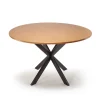 Pied de table central Mottez en acier noir H. 71 x P. 78 cm