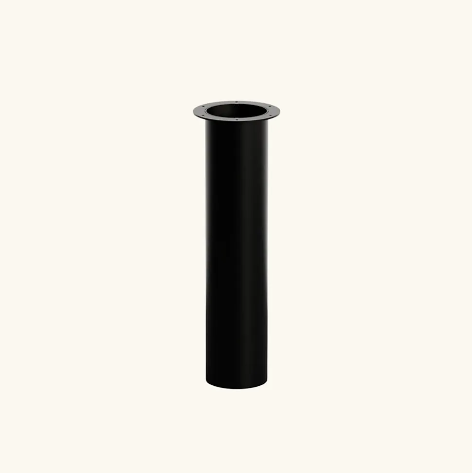 Pied de table colonne RAPHAEL en acier tube Rond droit large Noir H 71 x l 16 cm