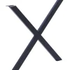 Pied de table en croix Mottez en acier noir H. 71 cm