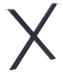Pied de table en croix Mottez en acier noir H. 71 cm