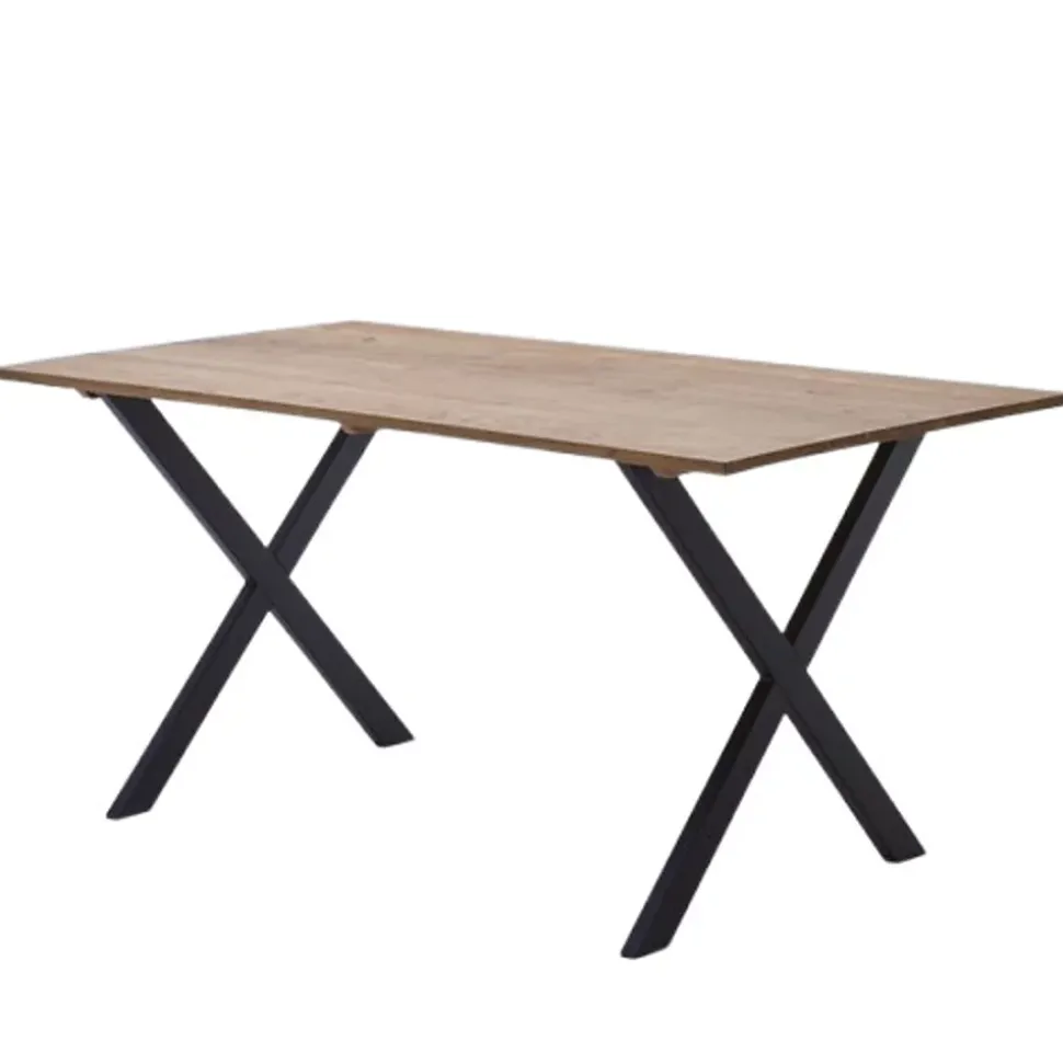 Pied de table en croix Mottez en acier noir H. 71 cm