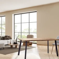 Pied de table incliné H.75 cm en métal noir mat Mottez