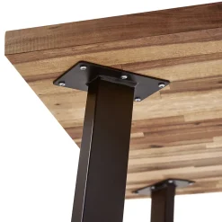 Pied de table incliné H.75 cm en métal noir mat Mottez