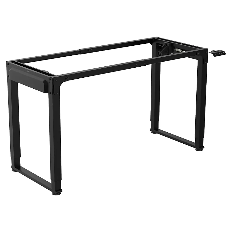 Pied de table électrique à hauteur réglable Kirkkonummi acier allié hauteur 70 -115 cm noir pro.tec