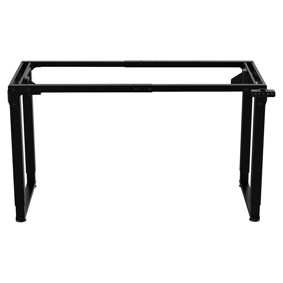 Pied de table électrique à hauteur réglable Kirkkonummi acier allié hauteur 70 -115 cm noir pro.tec
