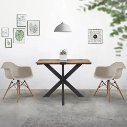 Pied de table ML-Design forme spider 85x71x85 cm noir acier revêtu par poudre design industriel