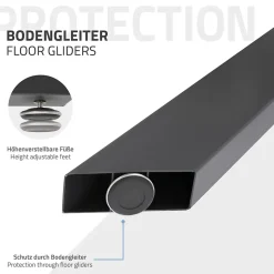 Pied de table ML-Design forme spider 85x71x85cm anthracite acier revêtu par poudre design industriel